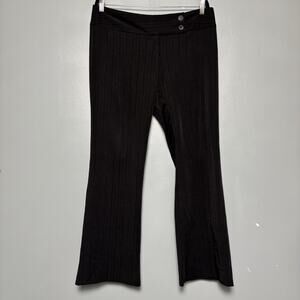 Vintage Y2K Women’s Low Rise Office Work Trouser Pant Black XL 2000’s Clean Girl
